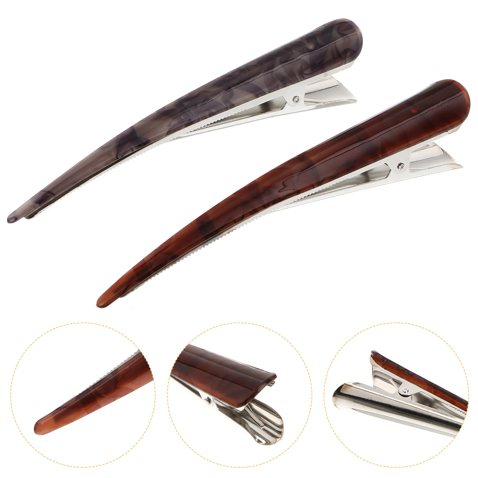 

2pcs Duckbill Strong Tension Non-Slip Grip For Hair Dye Sectioning Styling Salon Use Hair Salon Clips Dye Clips