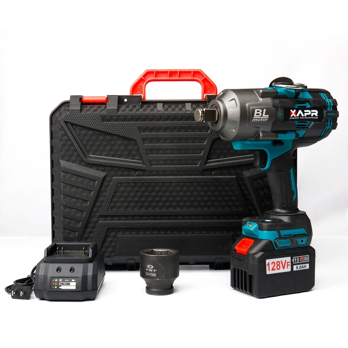 

High torque cordless 21v electric brushless motor lithium battery-powered 3/4 impact wrench heavy duty for cars