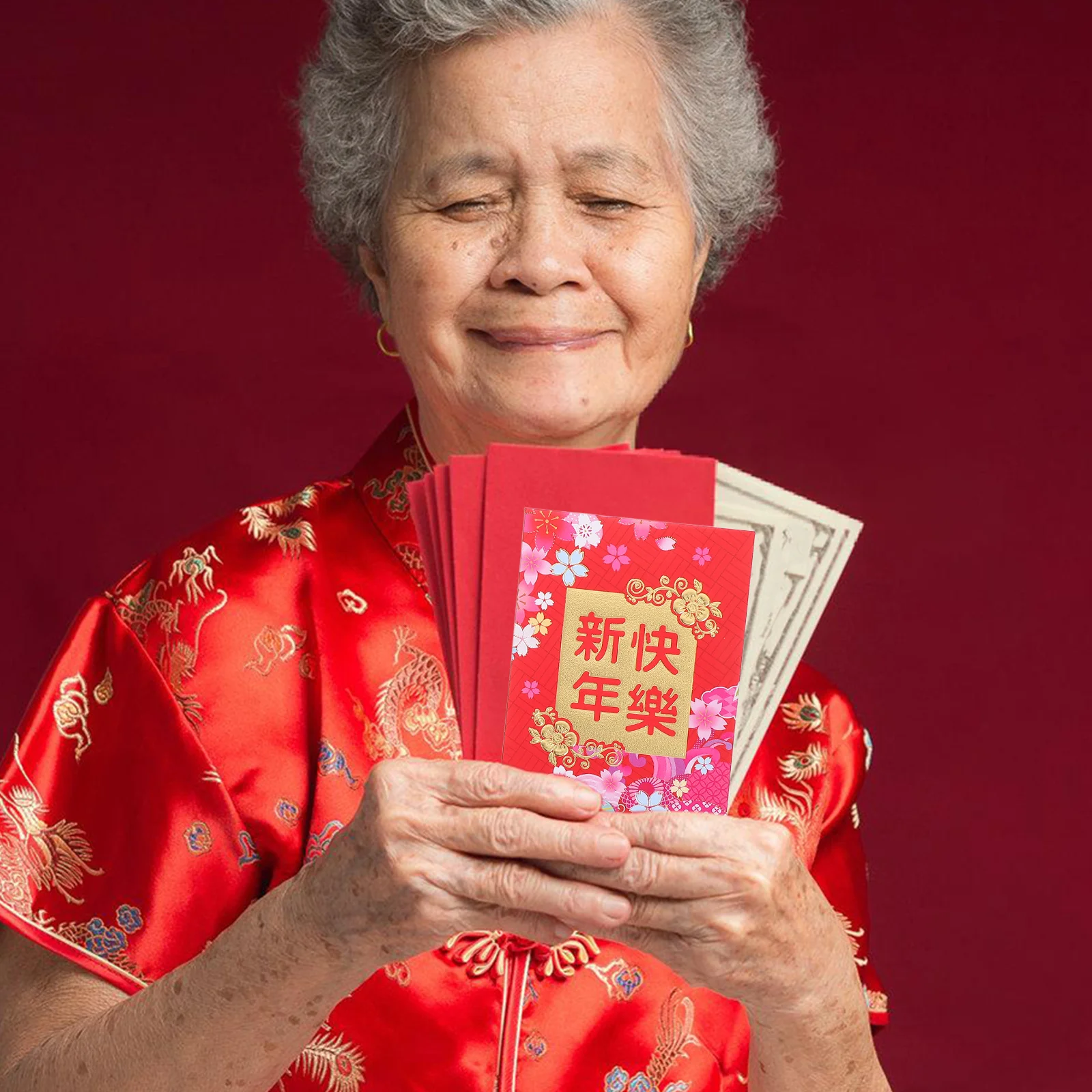 

60pcs Chinese Red Lucky Money Traditional Lunar New Year Decorative Red Packets Cash Envelopes For New Year Festive Cultural