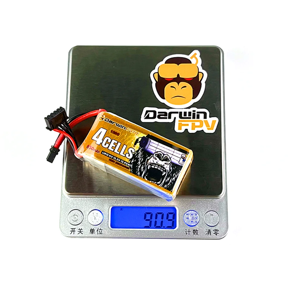 4S bateria Lipo DarwinFPV 850mAh 15.2V 120C akumulator Quadcopter wyścigowy dron FPV akumulatory