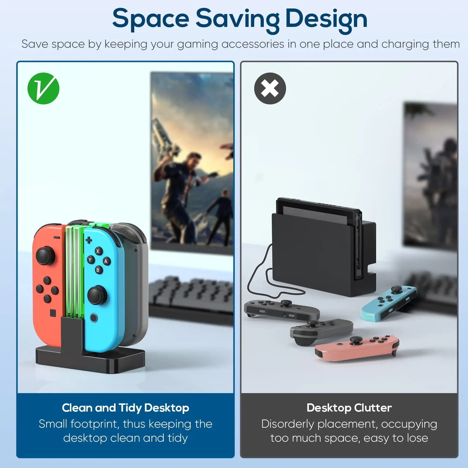 4 In 1 Ladestation Dock Station Für Nintendo Schalter LED Anzeige Für NS Joypad Controller für Schalter Zubehör