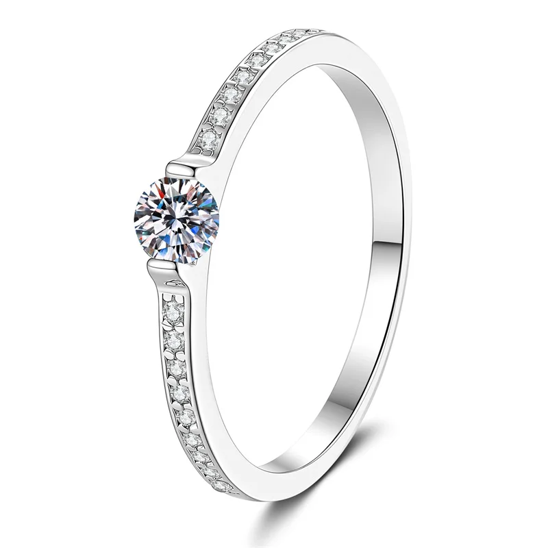 

JR098 Lefei Fashion Luxury Trendy Classic Moissanite Single Paw 2 Ring Charm Women s925 Silver Party Elegant Jewelry Charm Giftm