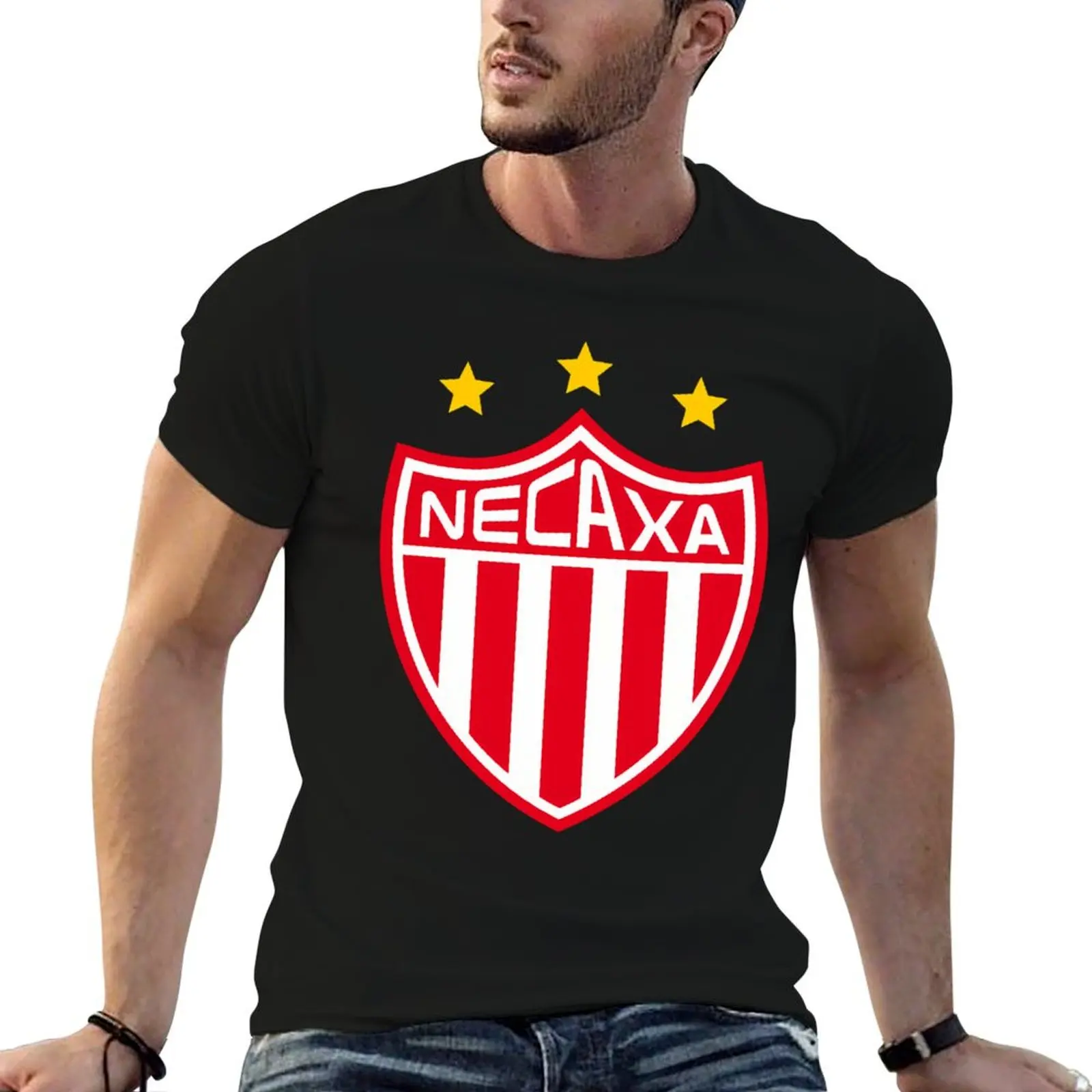 Футболка с логотипом Necaxa, ультрамягкая дышащая футболка