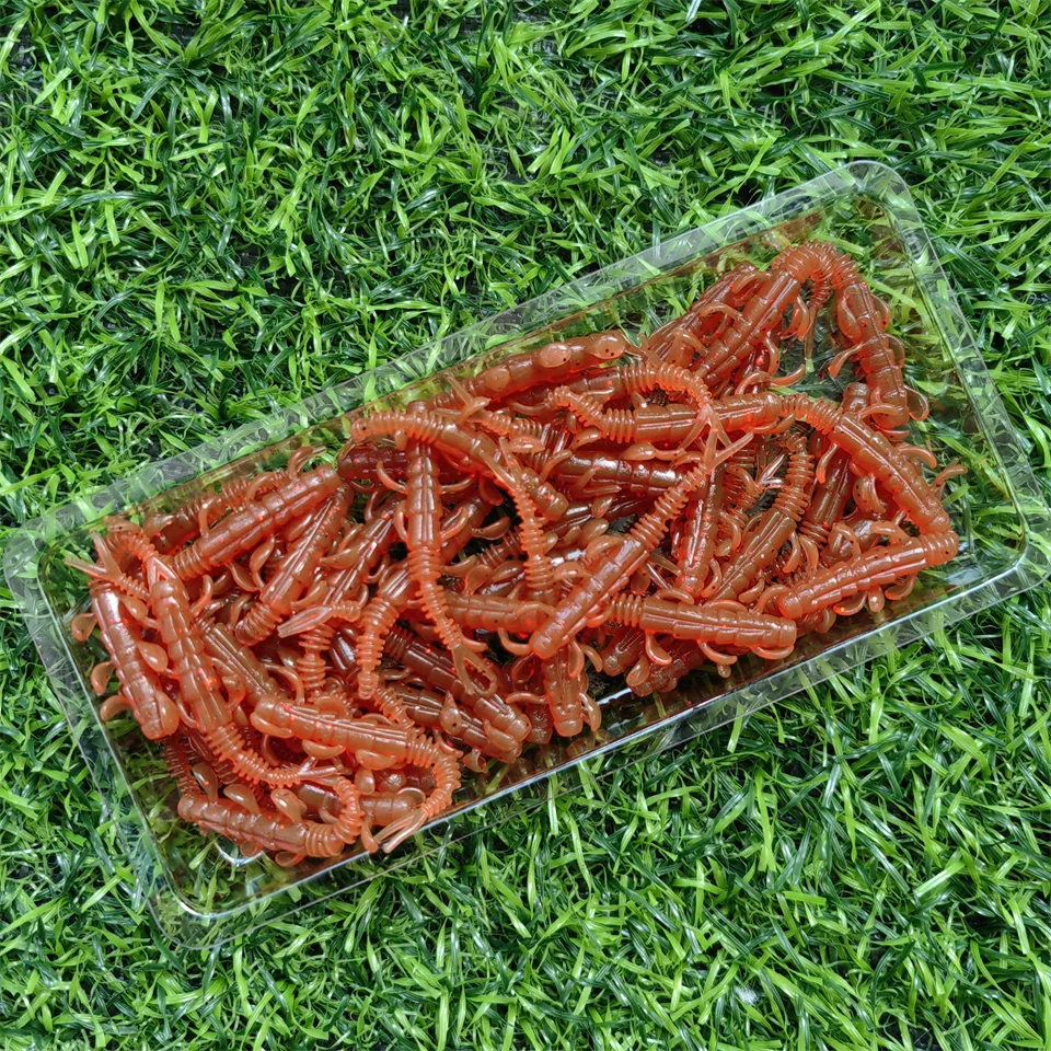 40PCS TPE Mini Wurm Weiche Angeln Lockt Jig Wobbler 0,35g/40mm Silikon Künstliche Köder Bass karpfen Pesca Angelgerät – Detail 10