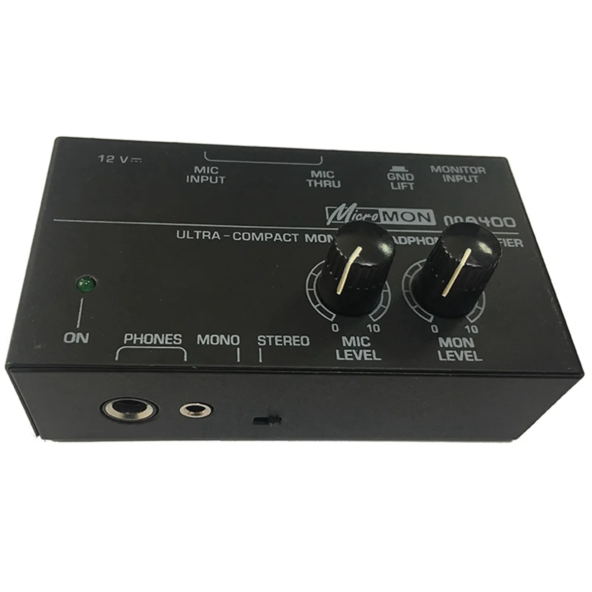 MA400 mikrofon Preamplifier Headphone, pengeras suara Preamplifier Audio 6.35mm & 3.5mm Headphone output Mixer colokan EU