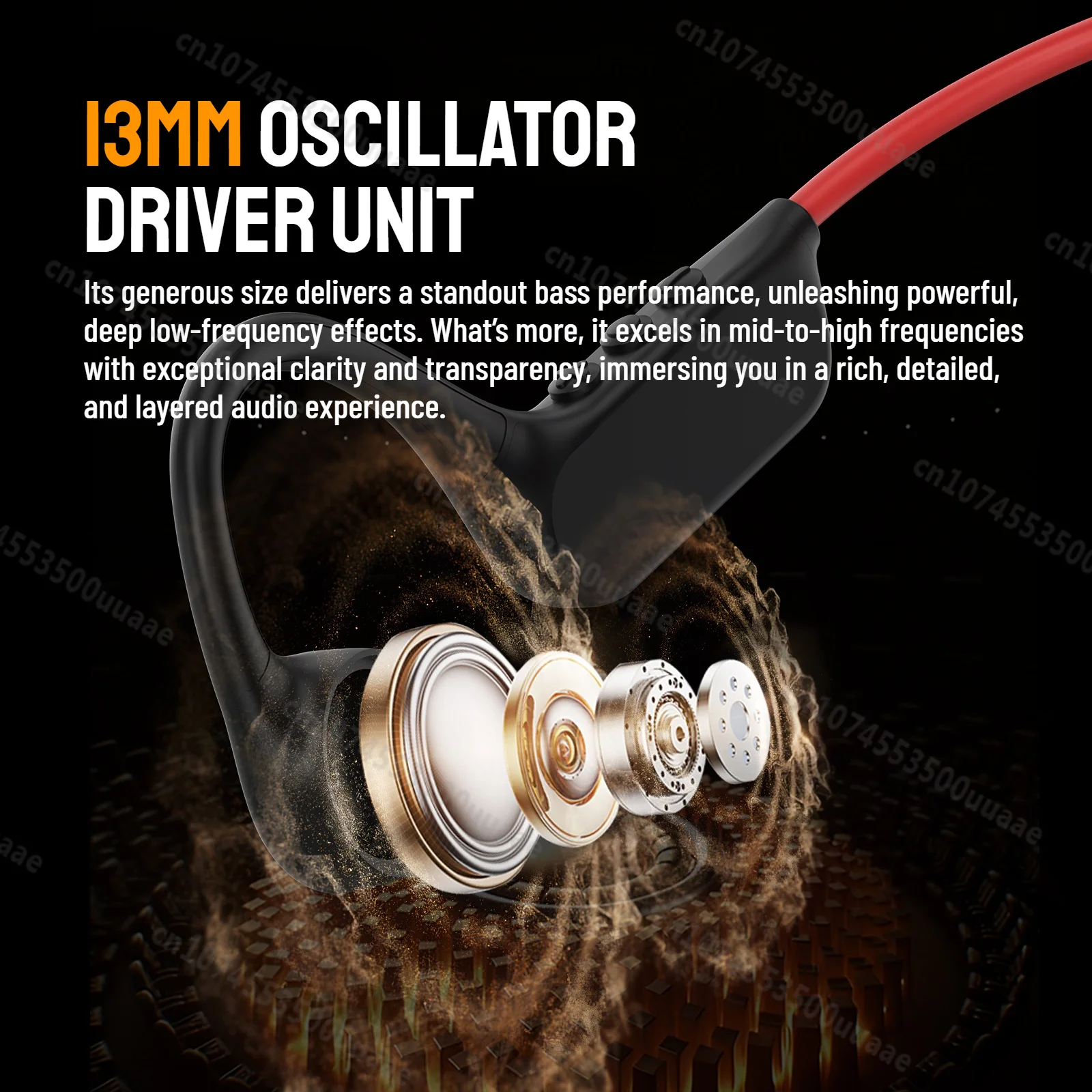 مونستر XB01 العظام التوصيل سماعة لاسلكية HiFi الصوت بلوتوث 6.0 سماعة IP56 مقاوم للماء الرياضة مشبك الأذن سماعة مع هيئة التصنيع العسكري #4