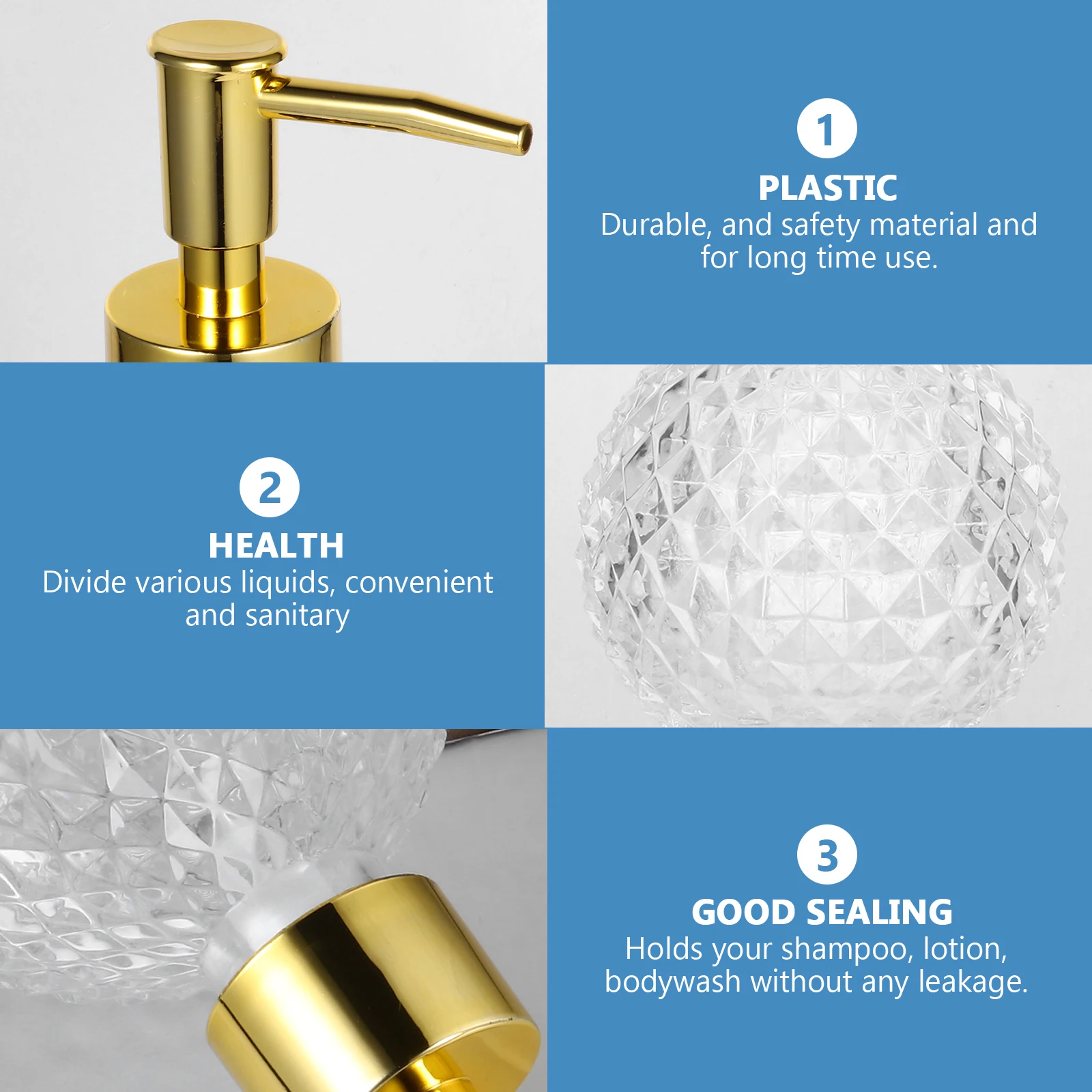 

Press Pump 220ml Travel Bottle Highquality Material Durable Antiskid Diamond Pattern Shampoo Body Wash Lotion Travel Bottles