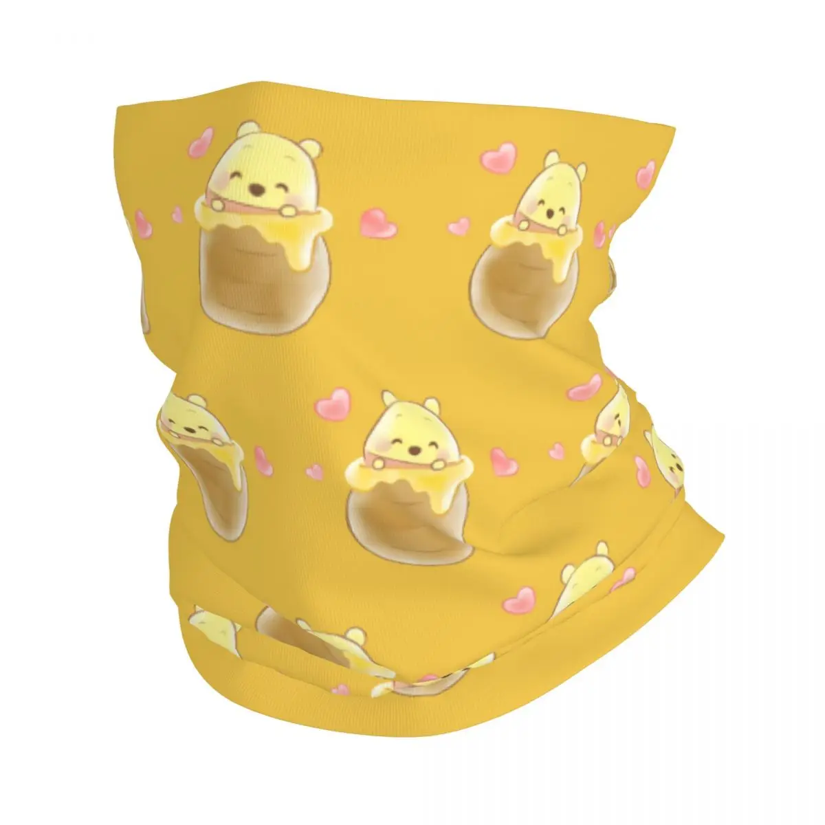 

Custom Cute Winnie The Pooh Bandana Neck Gaiter Windproof Face Scarf Cover Women Men Kawaii Classical Headband Tube Balaclava