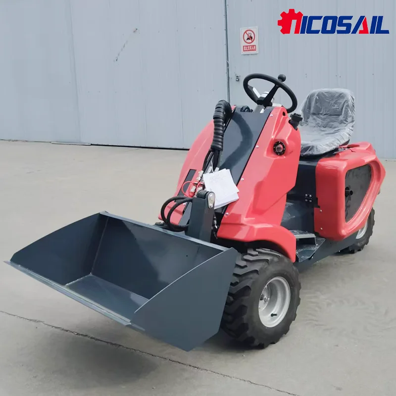 

Factory-Priced New Mini Skid Steer Loader 1-Year Warranty 3 Wheels Front Loader Essential Gearbox Wheel Drive Bucket Free