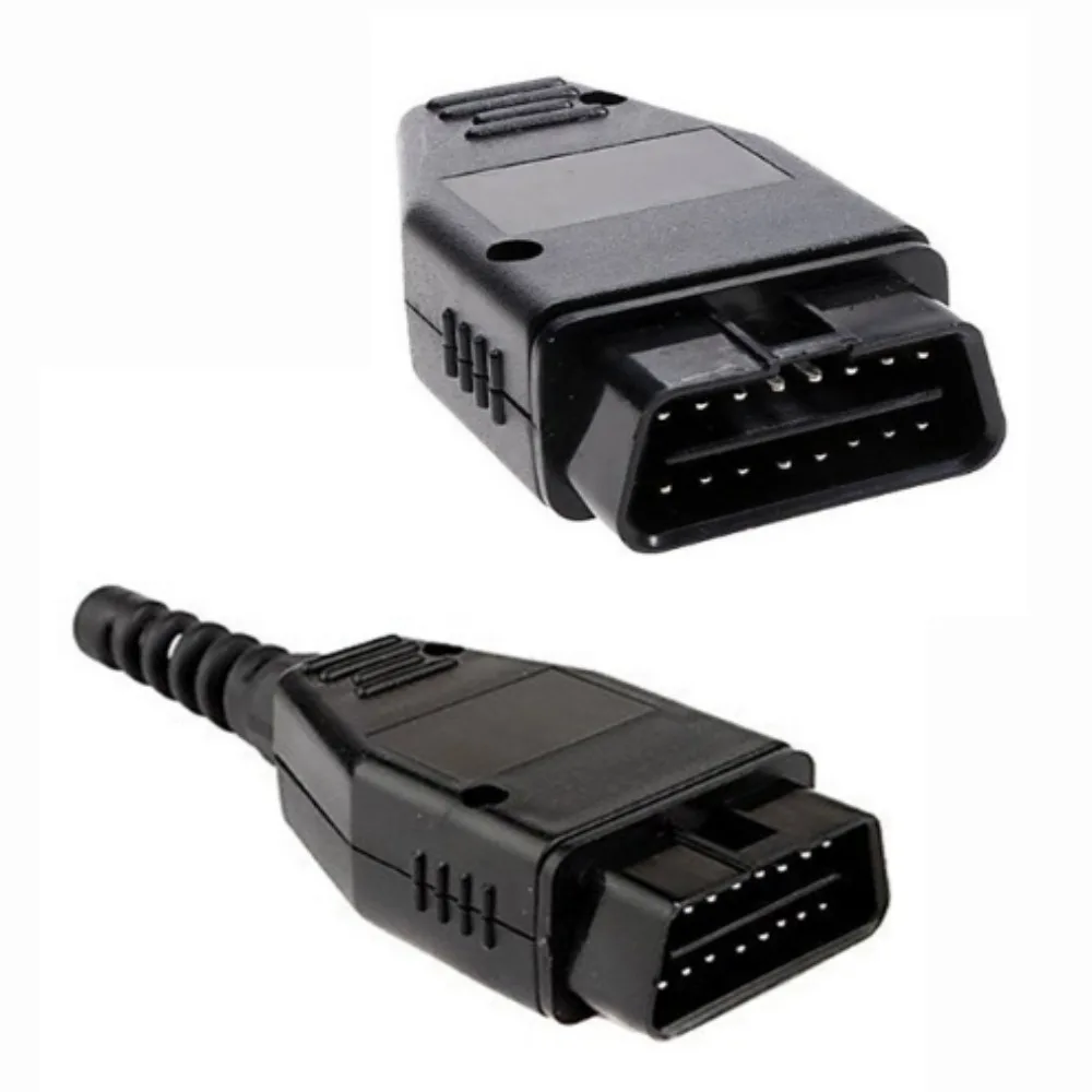 Universal Car Supplies DIY OBD Male Plug OBD2 Adapter OBD2 Connector Car Diagnostic Cable