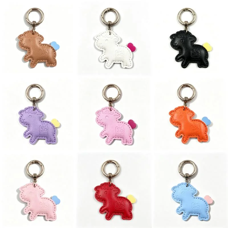 AttireTroveSheep Pendant With Spring Buckle Pu Leather Bag Charms For Girls Handbags Backpack Decor Accessories Trendy Gift