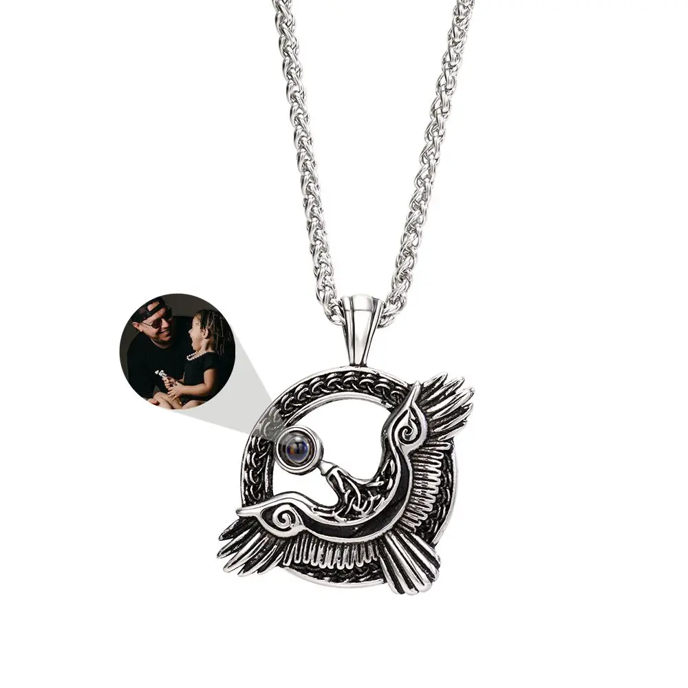 Personalized Custom Photo Projection Photo Necklace Stainless Steels Men's Necklace Couple Jewelry Boyfriend Memorial Gift - view 6