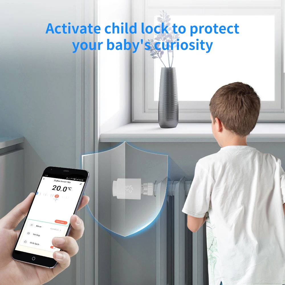 Tuya ZigBee صمام مشعاع حراري موفر للطاقة منظم حرارة للتحكم المنزلي الذكي يدعم Alexa وGoogle Home #4