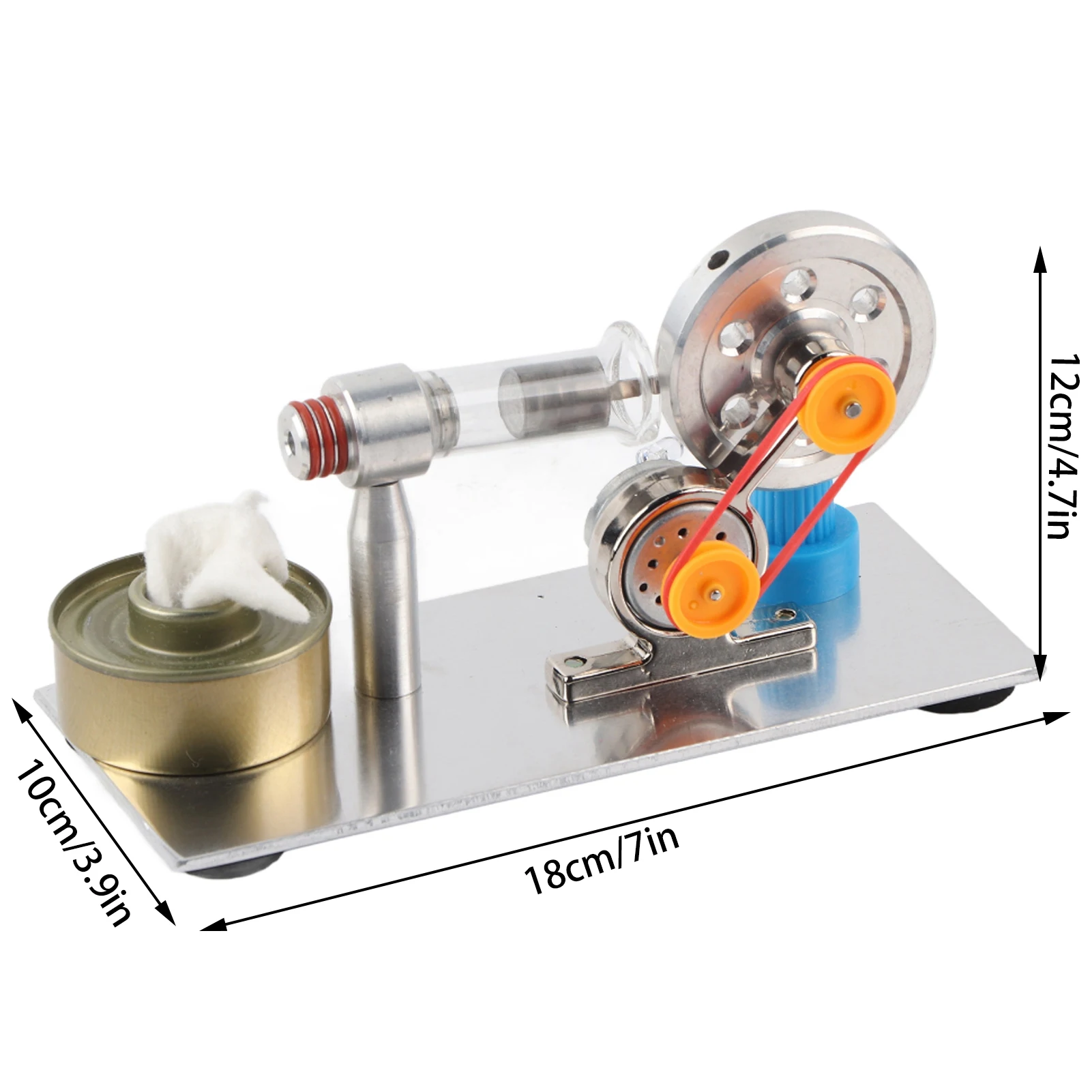 Educational  Stirling Engine Generator Single Cylinder Sterling Engine Model Steam Power Physics Science Lab Teaching Tool
