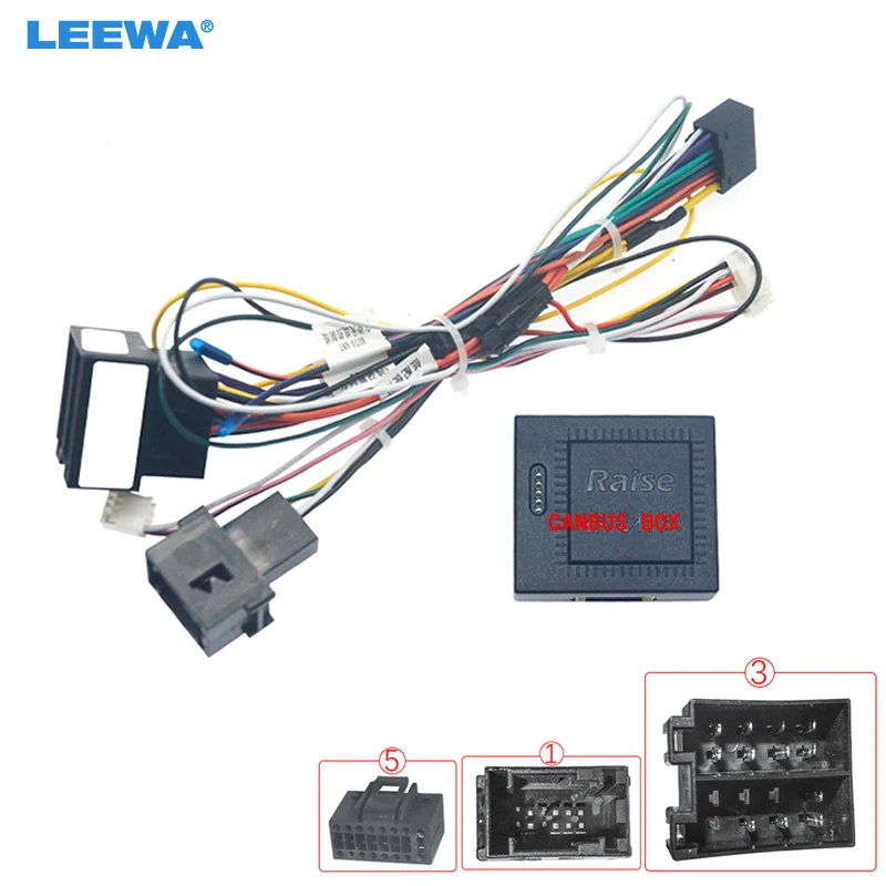 

LEEWA 16-pin Car Android Stereo Wiring Harness For Citroen C-QUATR/C-4 Low Trim Level (10~18) Low Trim With CANbus #CA6225