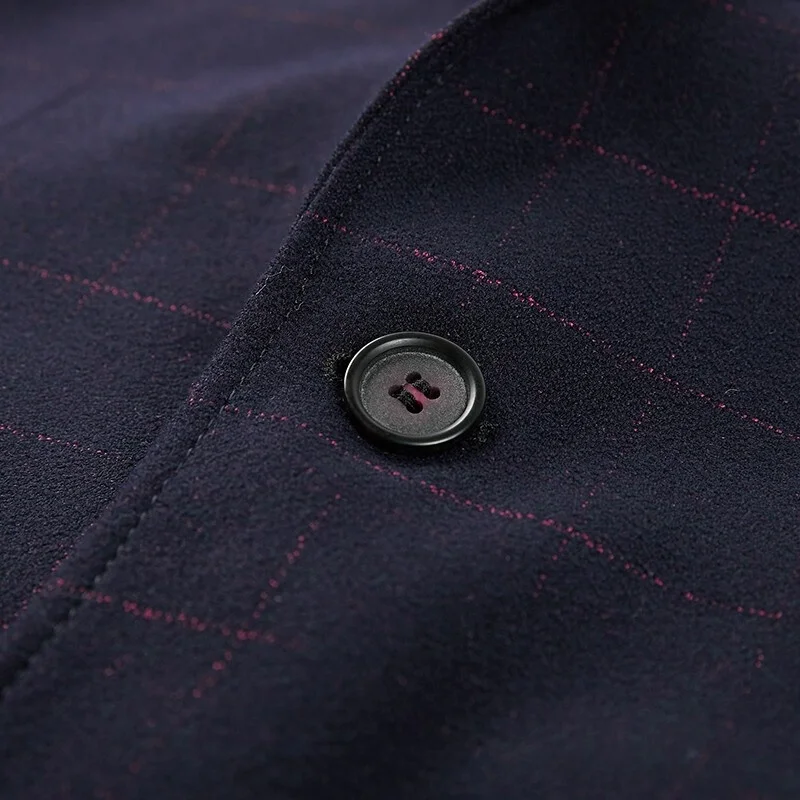 Abito classico da uomo casual scozzese slim fit Jaet Primavera Autunno Nuovo Sle One-line Withdal Stand Edition Long Sl...