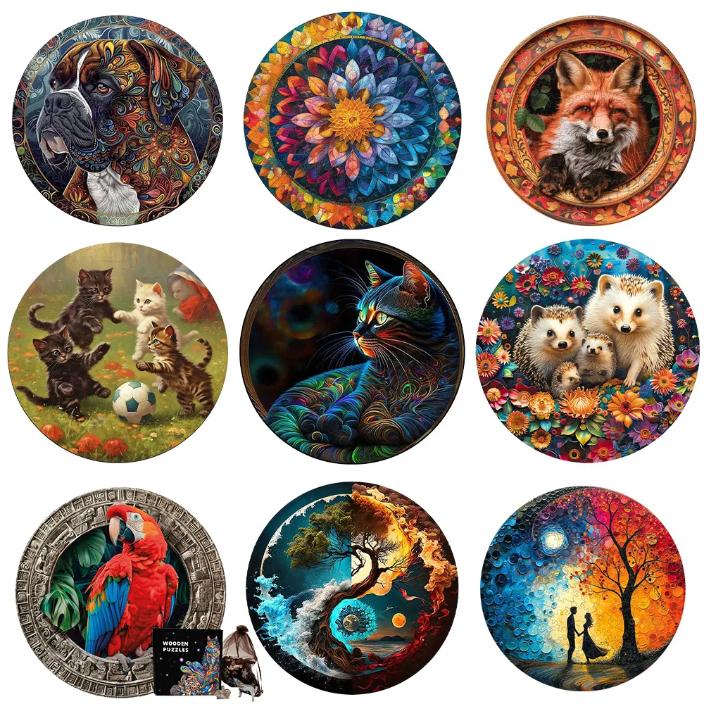 

Cute Cat Wooden Puzzle Sudoku Colorful Adult Art Development Brain Children Animal Puzzle Wooden Gift Parenting Education