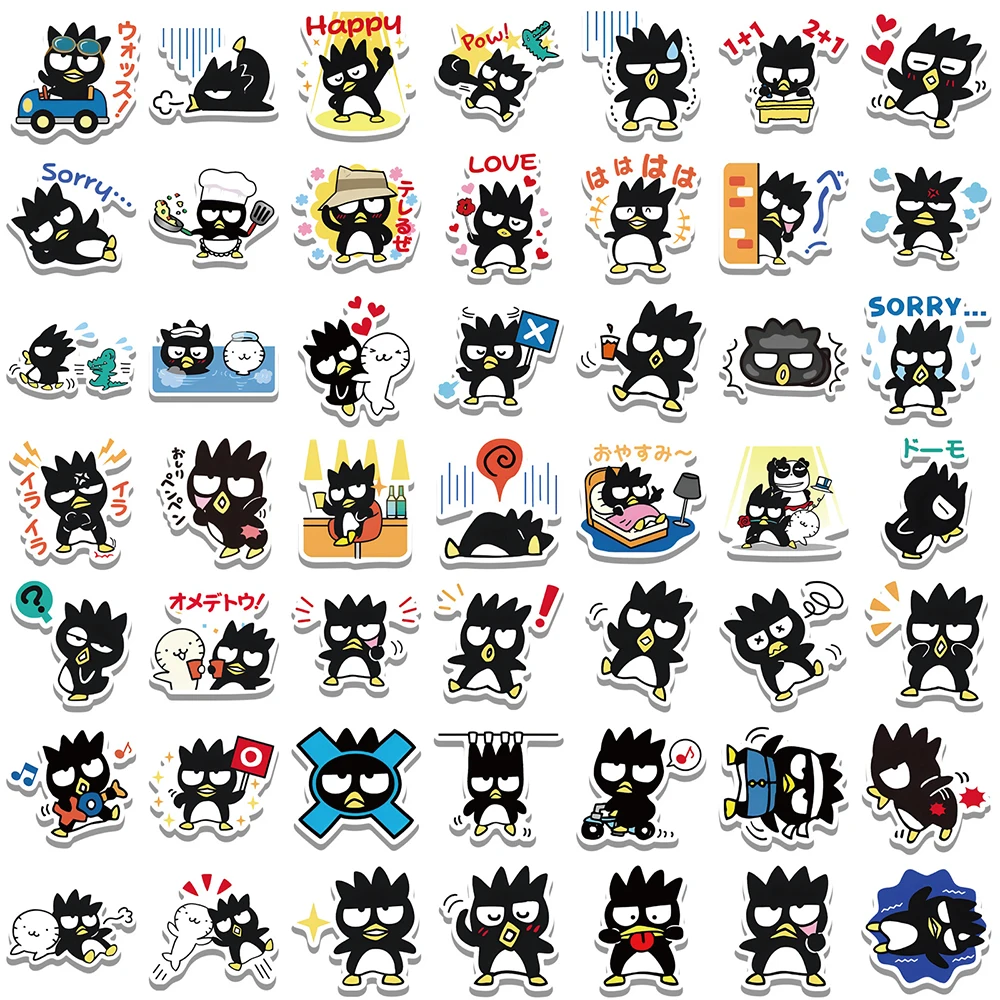 10/30/50/100PCS BADTZ-MARU Cute Anime Stickers DIY Snowboard Laptop Luggage Guitar Cool Waterproof Graffiti Sticker Decals Toy