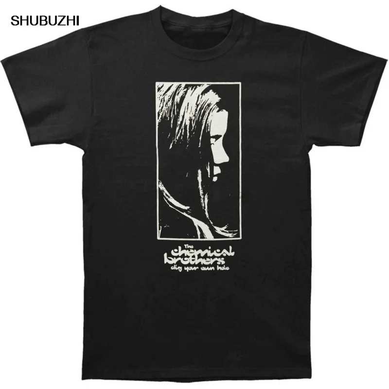 Модная футболка, мужская хлопковая брендовая футболка teeshirt Chemical Brothers, Мужская футболка с отверстиями, Приталенная футболка с рисунком угля