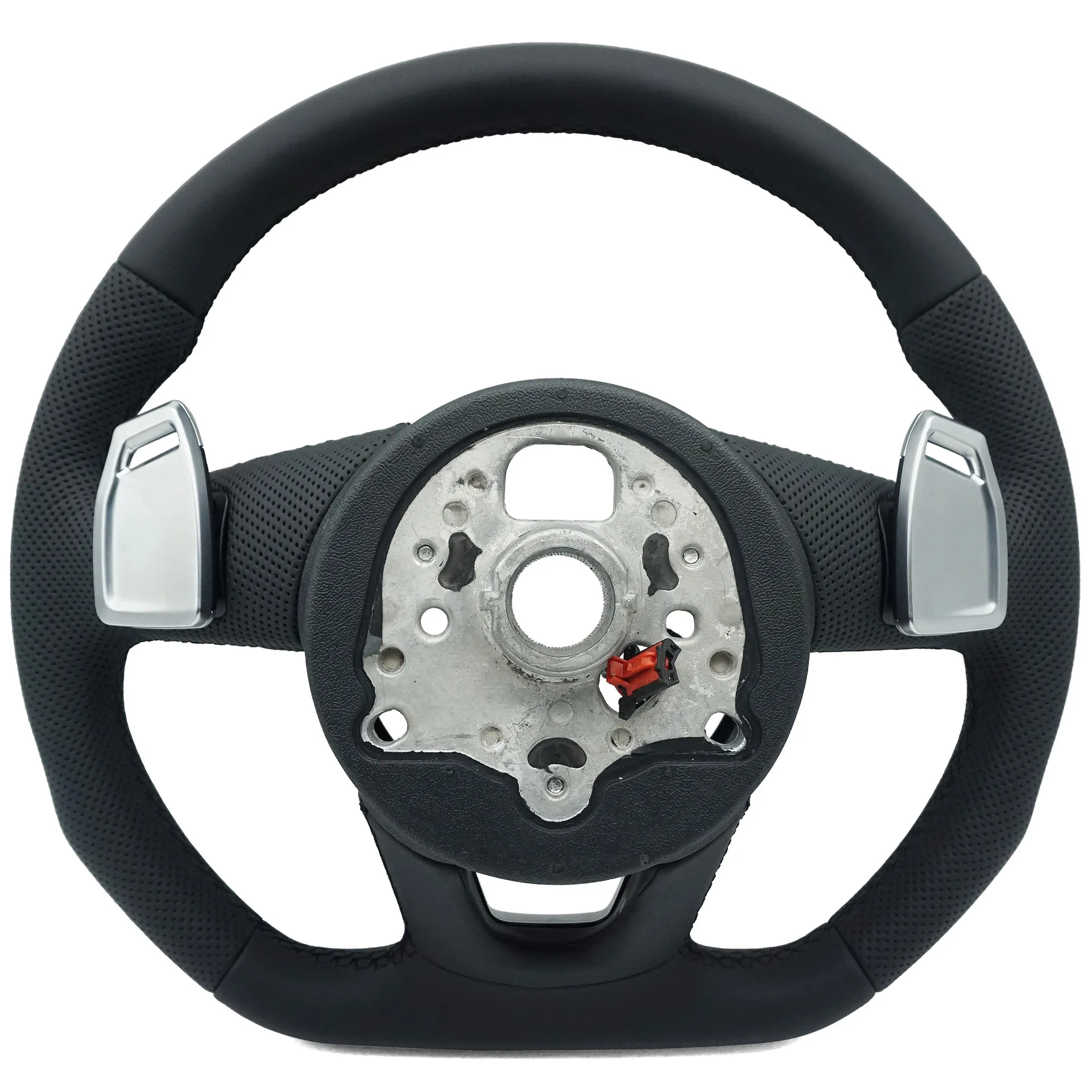 Suitable for Audi SLINE standard A4B9 semi-punched black wire hollow paddle with heated steering wheel (no airbag)