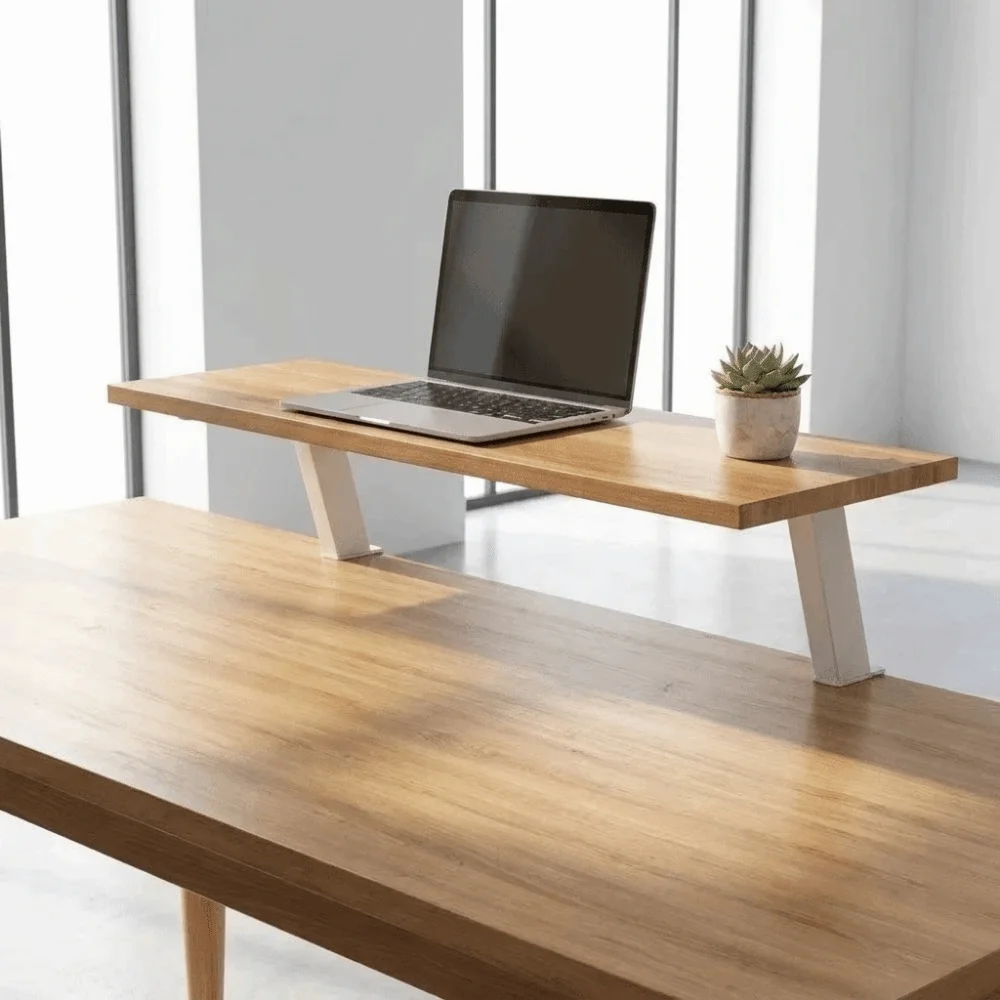No Drilling Clamp Desk Organizer Easy To Assemble Adjustable Desk Edge Clamp Shelf Space Saving Stable Floating Desk Shelf