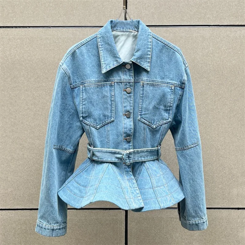 

Women's jacket New single breasted slim fit women's coat for summer 2026 Retro pure cotton denim jacket Casual tops for women