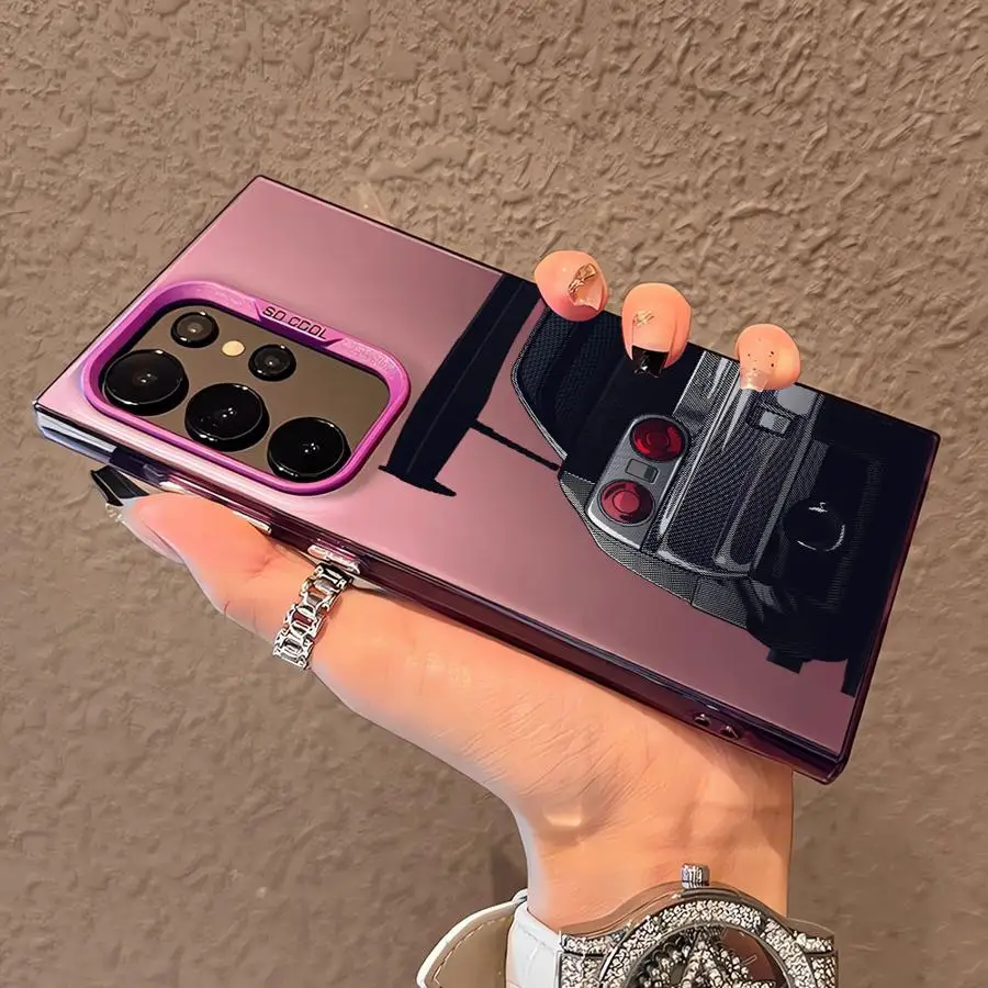 حافظة سيارة رائعة لهاتف سامسونج جالاكسي S24Ultra S21 نوت 20 Ultra S20 FE S23 S24 FE S22 Ultra S25Plus S25 غطاء ناعم #6