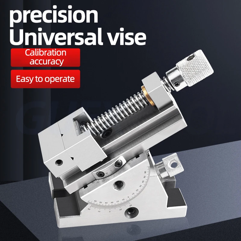 Universal Precision Flat Pliers 360 Degrees Rotation Adjustable Angle Sine Tilting Vice Grinder Manual Force