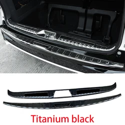 For Toyota Sienna 2021 2022 2023 Stainless steel silver Titanium Black Rear Trunk Inside Bumper Protector cover sill guard Trim