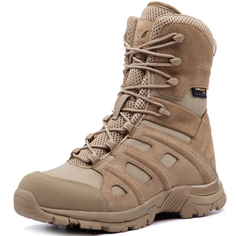 High top Hiking boots Men waterproof hunting Boots Tactical Desert boots Ankle shoes women  trekking Leather Sneakers high top