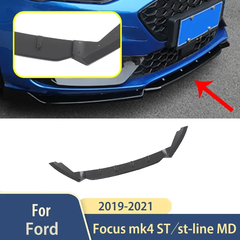 

For Ford Focus mk4 ST/st-line 2019-2021 | Car Exterior Spoiler Trim Body Kits | MD Style Front Bumpers Lip Diffuser Accessories