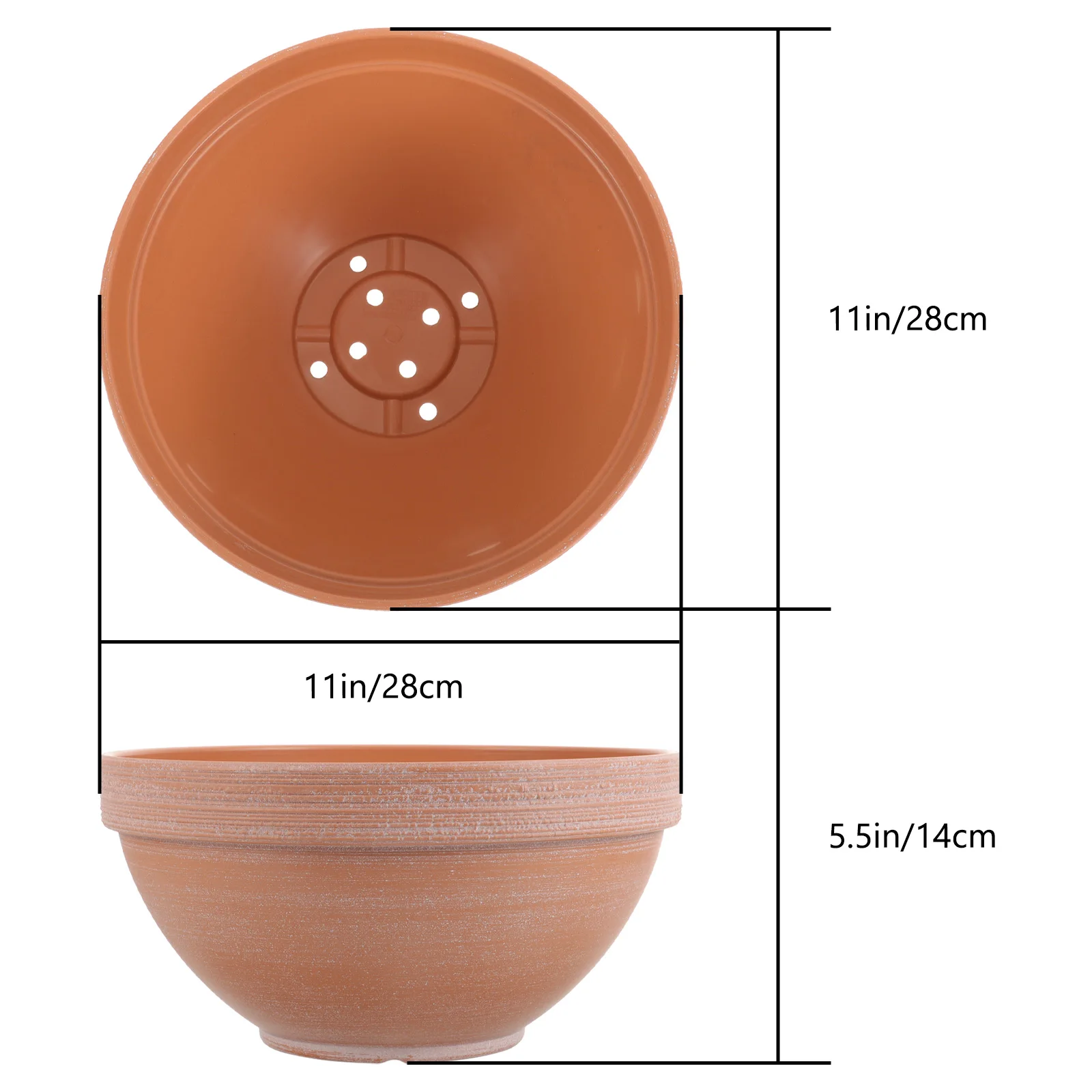 Terracotta Clay Pots Ceramic Pottery Cactus Flower Pots Orchid Nursery Pot Plastic Flower Plant Pot Drainage Holes