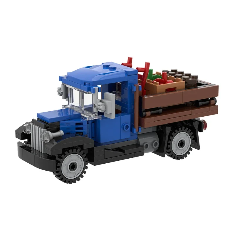 MOC-5823 Vintage Farm Truck Building Block Kit 1930s Delivery Truck Van Model Puzzle fai da te giocattoli per bambini regalo di compleanno 211 pezzi