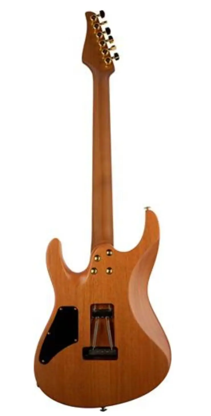 High quality electric Guitar, carbon baked maple guitar head, Rosewood fingerboard, mahogany body, Gold hardware,