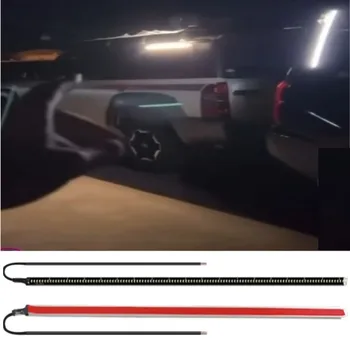 2 ชิ้นไฟ LED ด้านข้างรถ, 17.8 ''-39.4'' ภายนอกอลูมิเนียม PCB กันน้ําทํางาน light strip, night camping light strip, Indoor deco