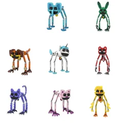 Juego de bloques de construcción de personajes de Critters, figuras de bloques de construcción de personajes 4 DE Boss, juego de bloques de gato, siesta, día de perro, regalo de cumpleaños