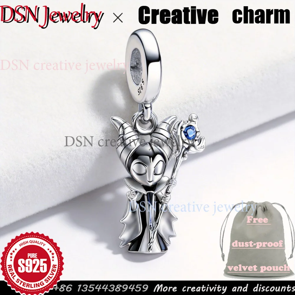 pingente-de-desenho-animado-dsn-jewelry-designer-em-prata-s925-malefica-com-cristal-azul-para-pulseira-colar-e-joias-de-pingente