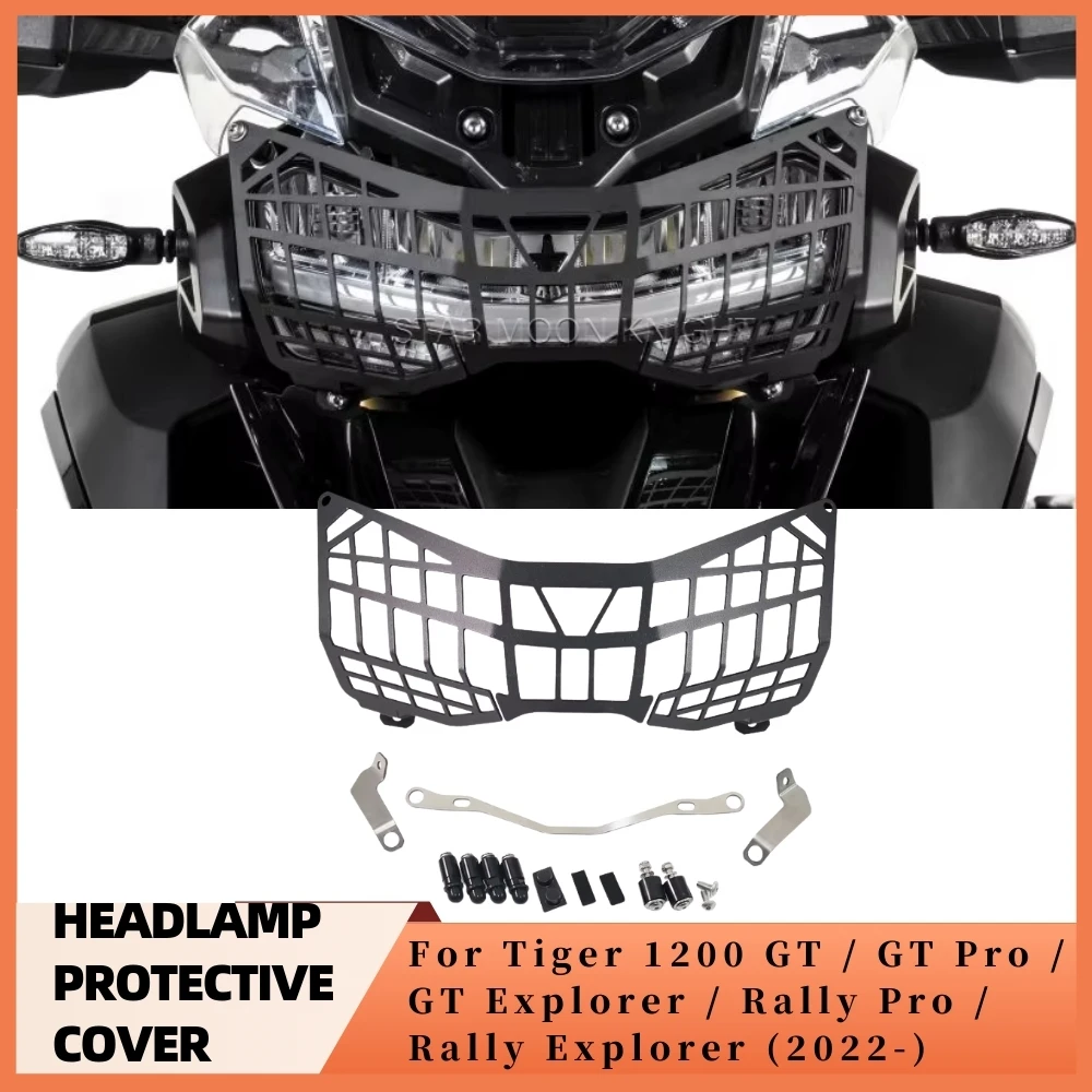 

Headlight Guard Grille Protection Cover For Tiger 1200 GT Pro GT Explorer Rally Pro Rally Explorer 2022- Headlamp Grill Mesh