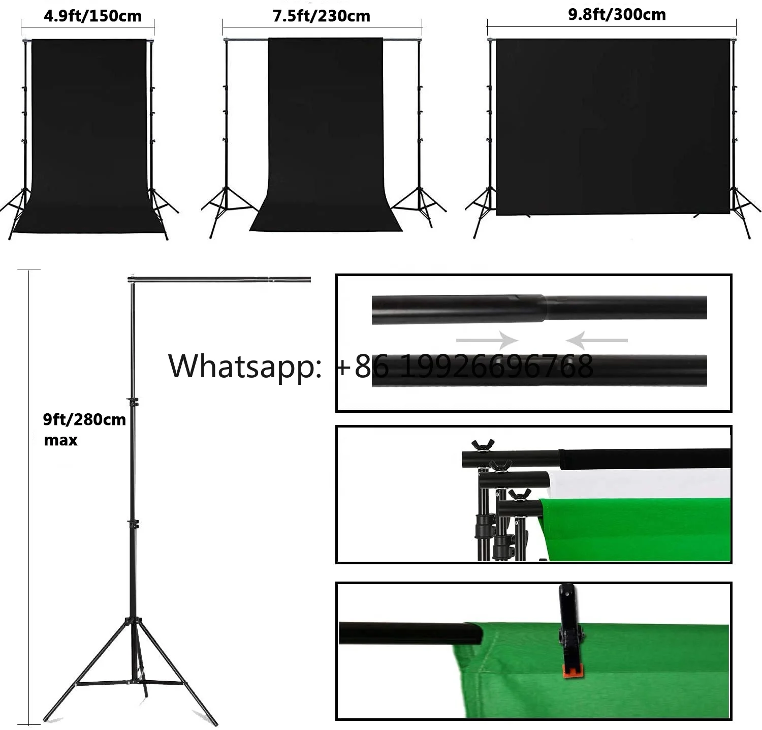 

New Innovations Good Price Studio Background Cloth 2.8X3M Materials Good Price Photography Backdrop Solid Color Background