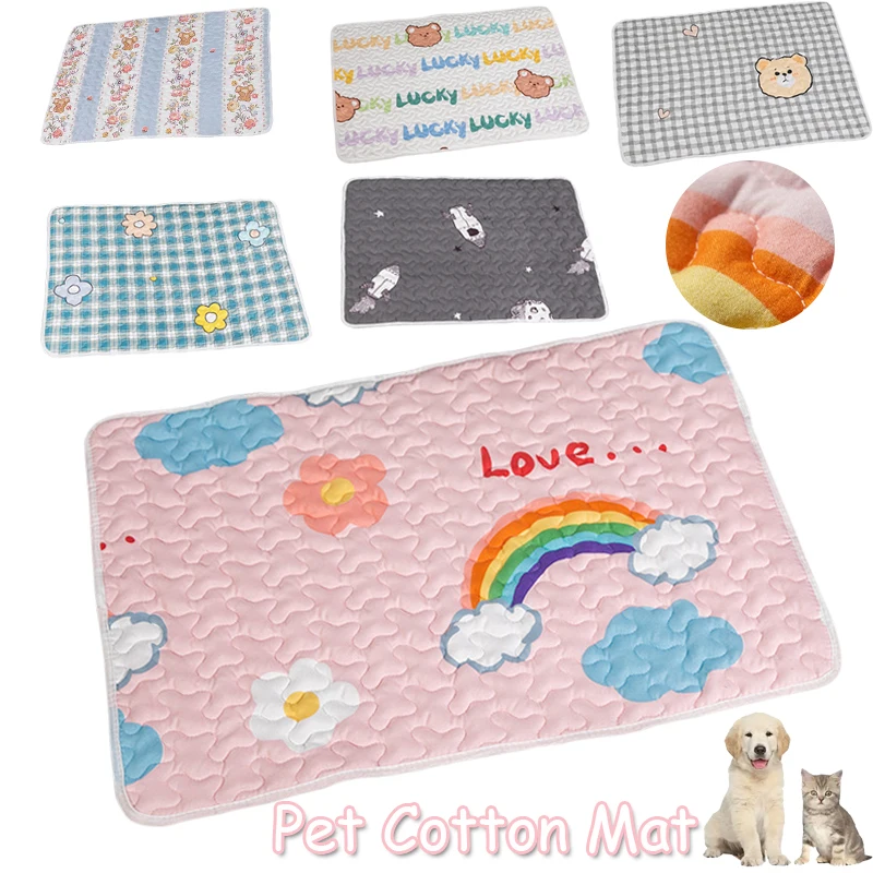 Non-Slip Dog Cotton Mat Washable Cartoon Pad Mat for Dogs Cat Blanket Sofa Breathable Cats Sofa Mats Pet Supplies