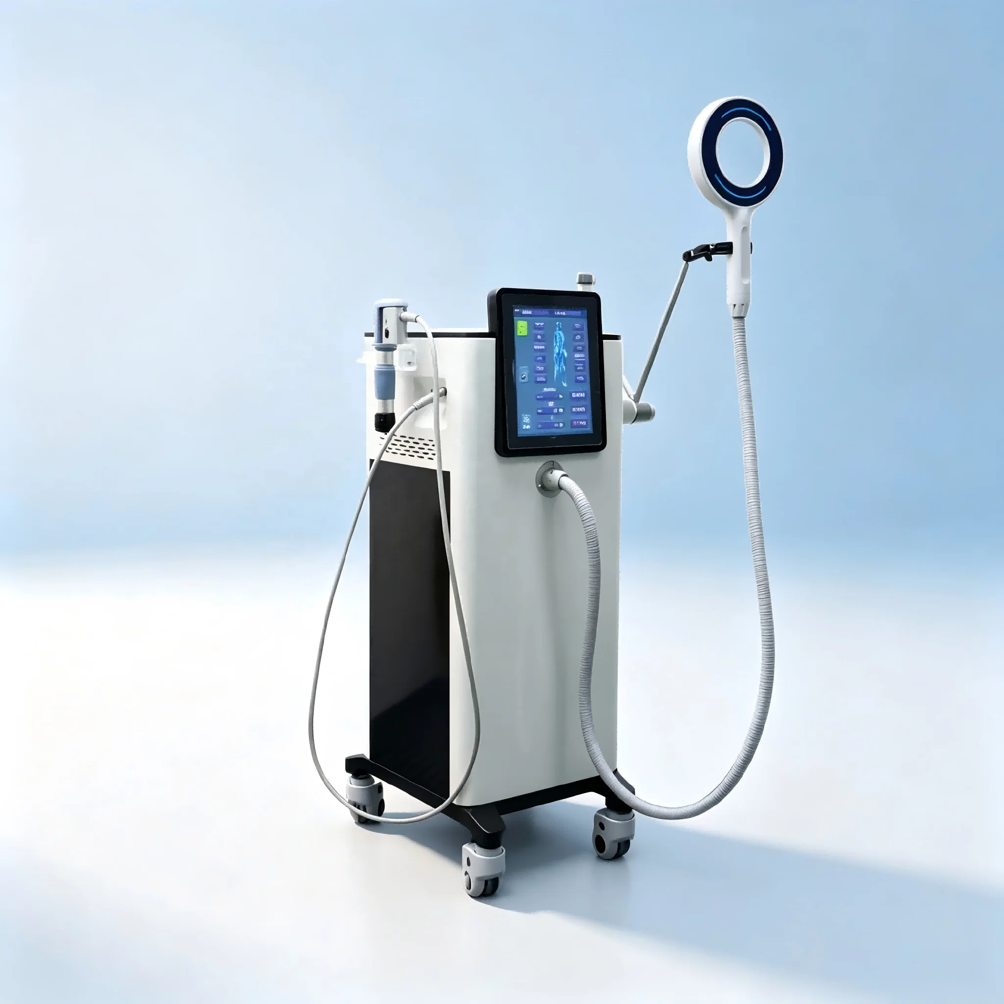 Dual Function Shockwave Electromagnetic Stimulation Physiotherapy Device 2 In 1 For Pain Muscle Relief Rehabilitation