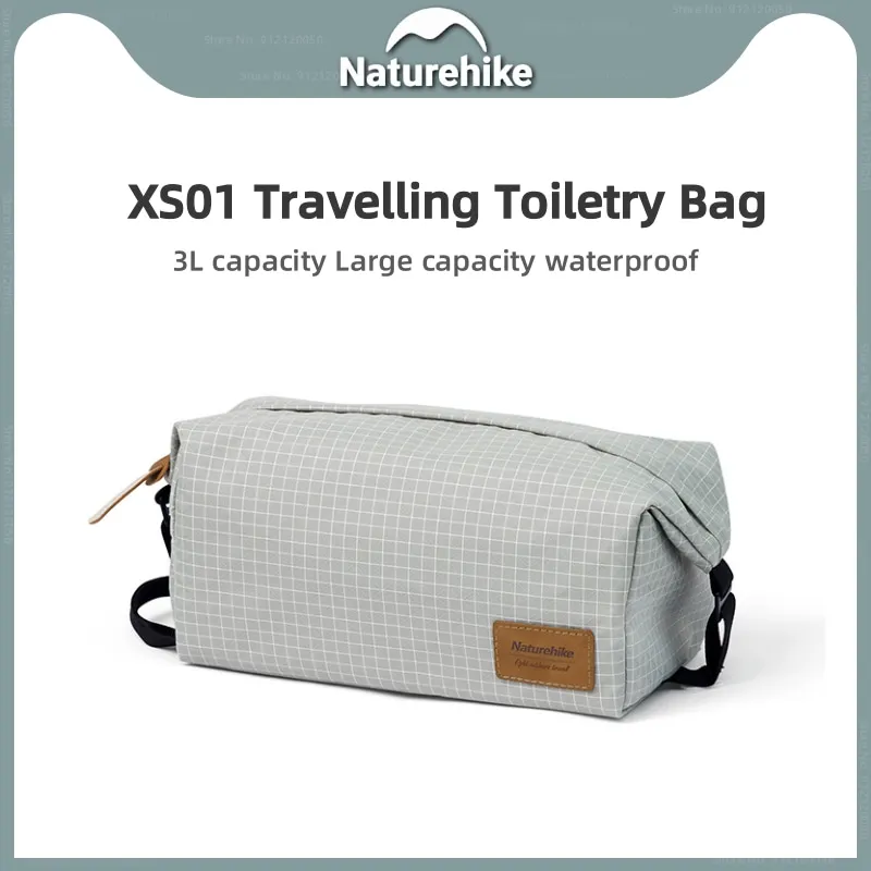 Naturehike 3L Large Capacity Square Wash Bag Outdoor Ultra Light Portable Camping Travel Swim Waterproof Sundries Cosmetic Bag