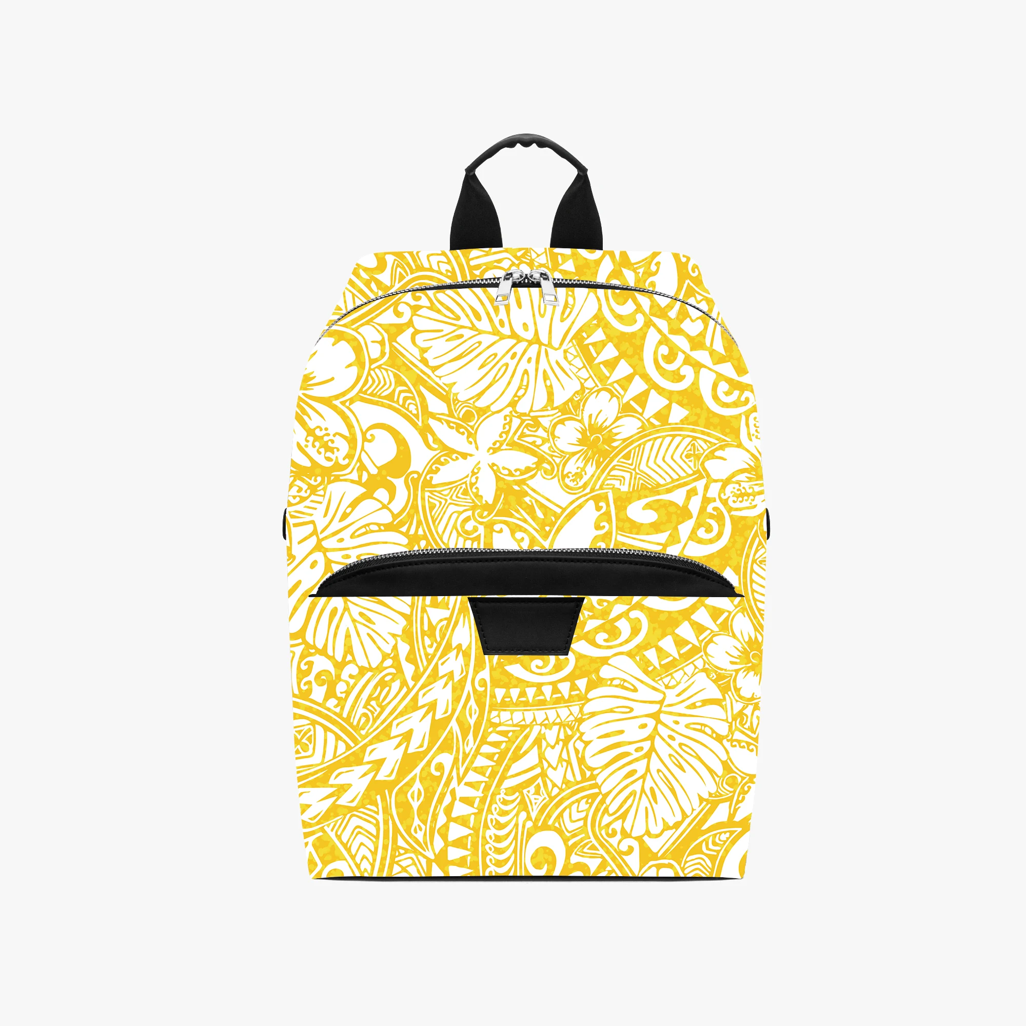 

Lightweight Polynesian Leather Backpack Custom Gift Monogram Travel Campus Work Men Women Everyday Essential