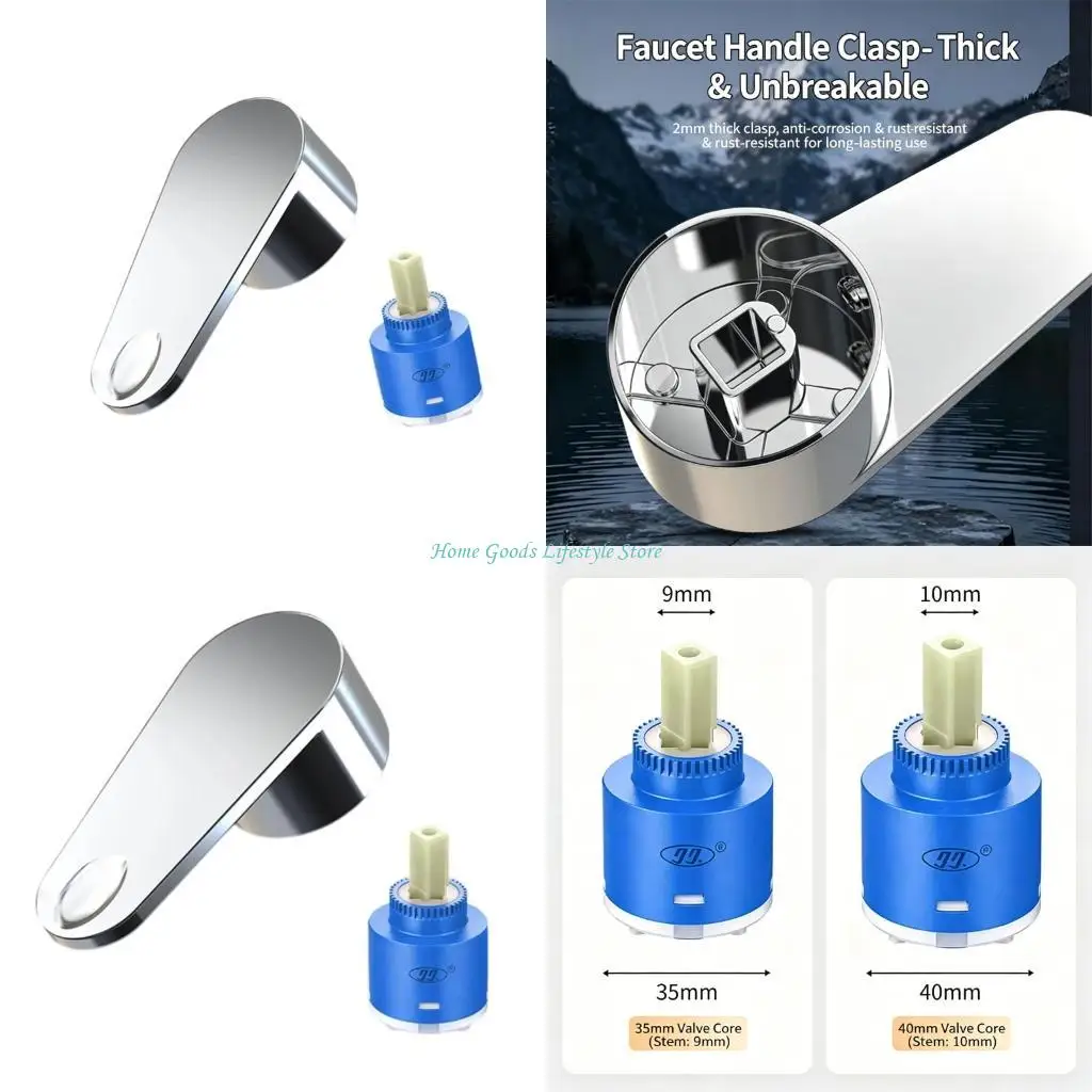 E74E Smooth Operate Alloy Faucet Handle Modern for Mixer Tap Valves Repair