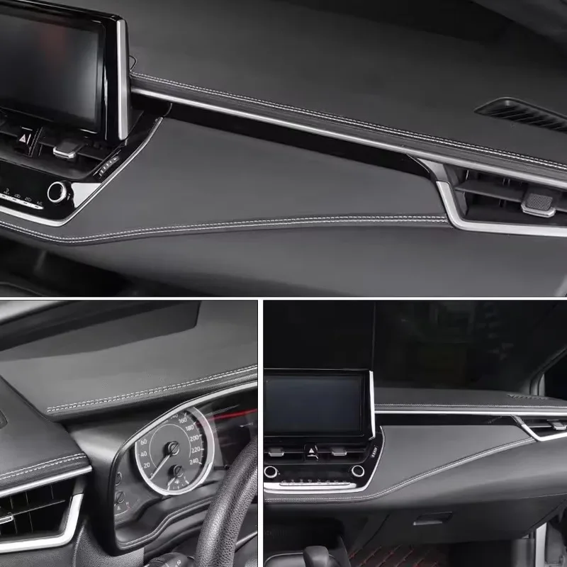 2 متر/8 متر سيارة ذاتية اللصق صب تقليم لوحة القيادة الداخلية السيارة الجلود الديكور خط لتقوم بها بنفسك جديلة قطاع نمط السيارة الديكور #3