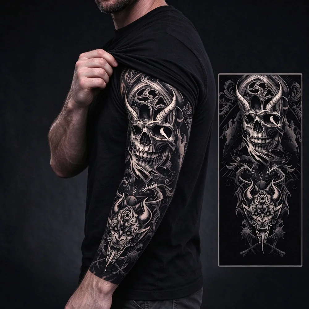 2Pcs Breathable Seamless Arm Sleeves Sun Protection Tattoo Cover Sleeves for Cycling Running Outdoor Sports
