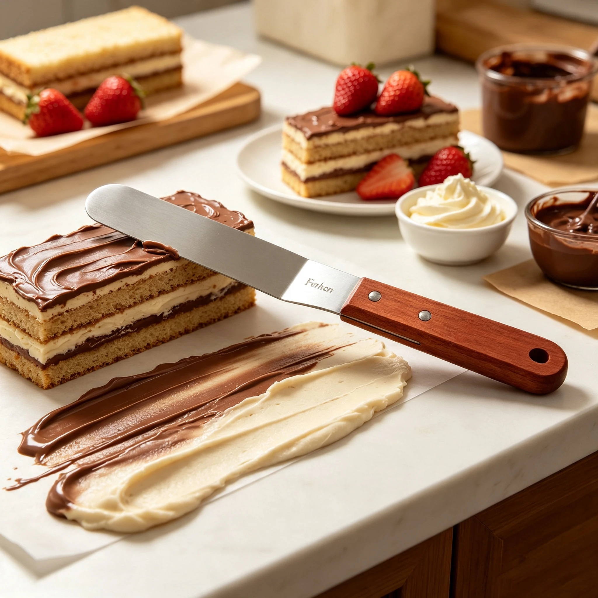 ملعقة كيك من الفولاذ المقاوم ل - مراجعة Offset Spatula Set وسعره