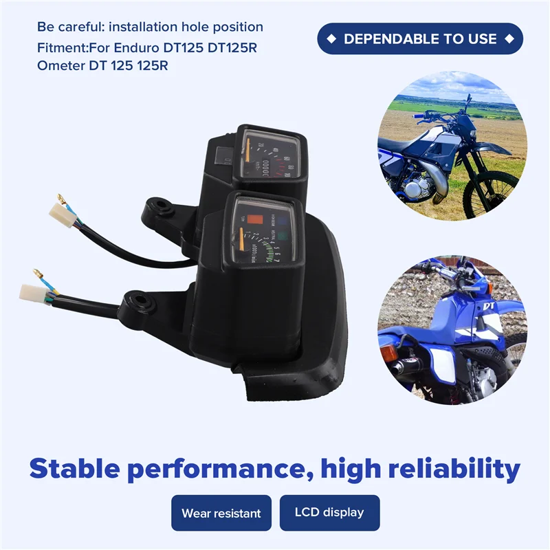 X39A-مقياس الدراجات النارية العنقودية عداد السرعة مقياس سرعة الدوران لياماها إندورو DT125 DT125R عداد السرعة DT125 125R #6