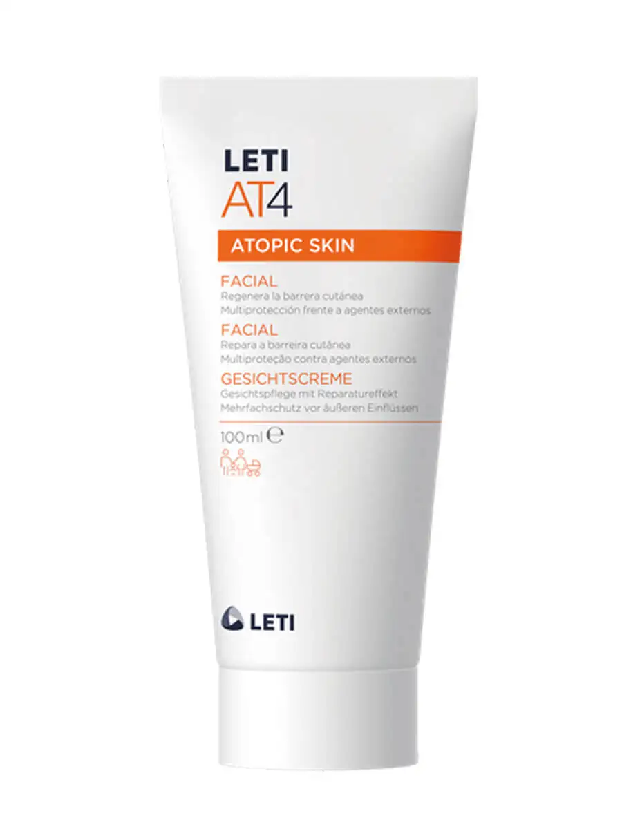 Leti at-4 facial cream 100 ml-atopic skin hydration on the face