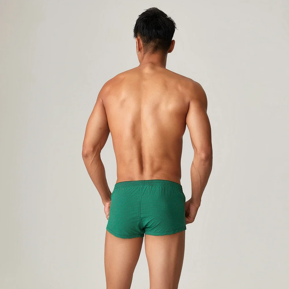 Seobeanメンズ軽量チェック柄パジャマショーツ、快適なパジャマ、カジュアルトラックスーツ、サマースタイル